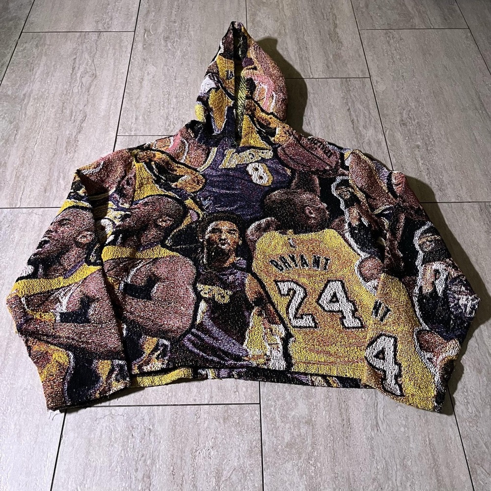 VoltLA Los Angeles Lakers Kobe Bryant Tapestry Hoodie Mens Medium NBA Basketball - Picture 1 of 9